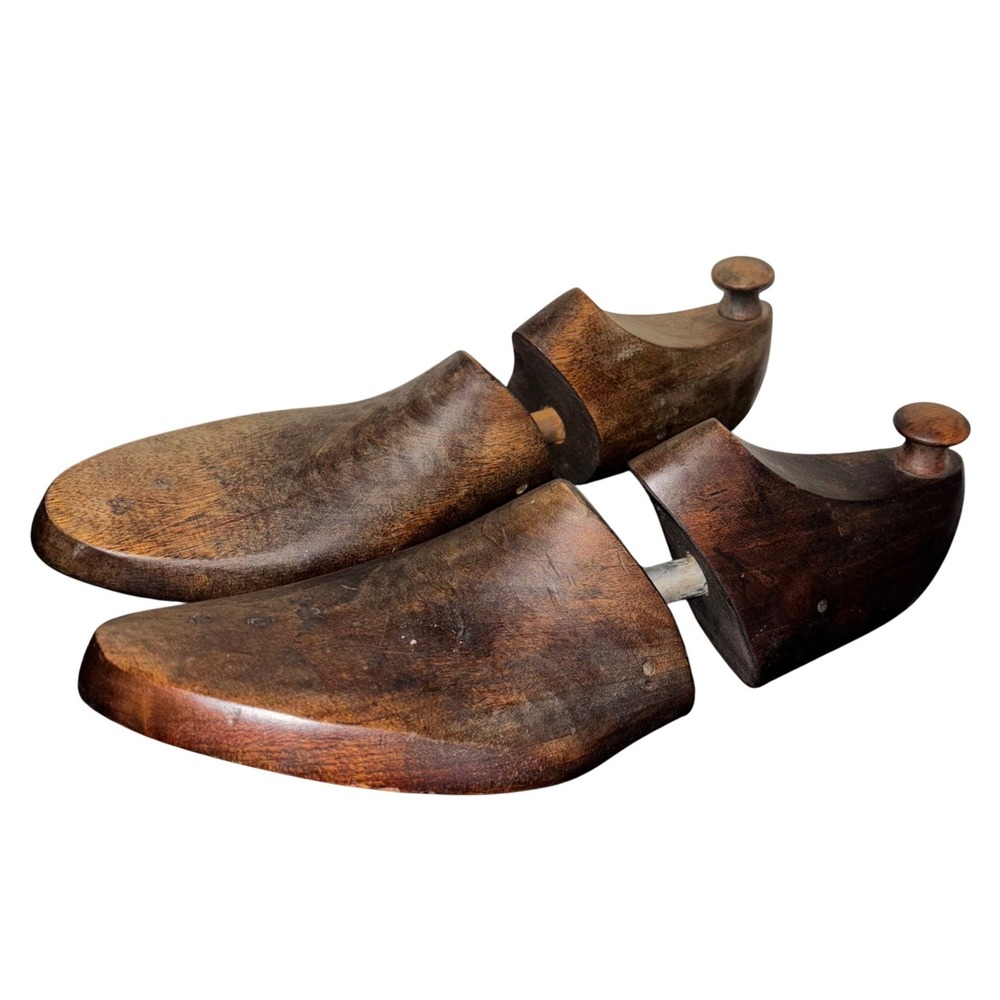 Antique Wooden Shoe Form | Solid Wood Shoe Mold | C S Pierce Co Brockton Mass‎